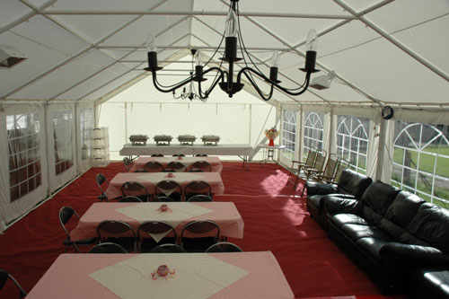 6 x 12 Marquee with Chandeliers